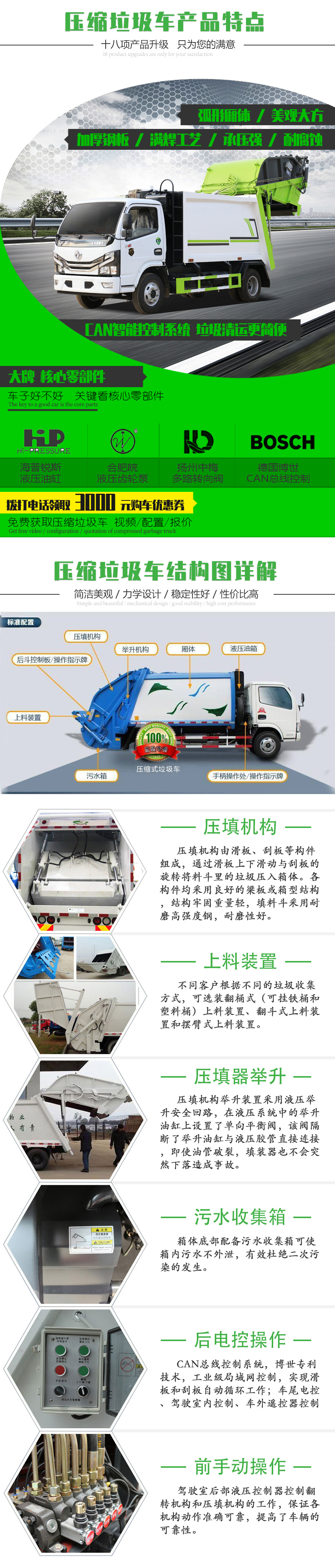 国六小福瑞卡 6方 压缩垃圾车